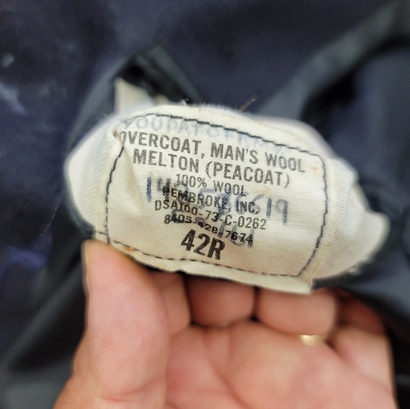 Schott Nyc 42R classic Melton pea coat - Picture 11 of 11